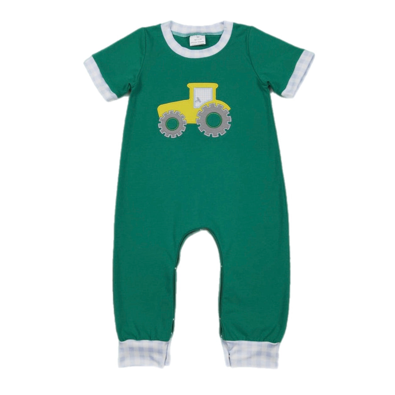 Embroidery Tractor Romper
