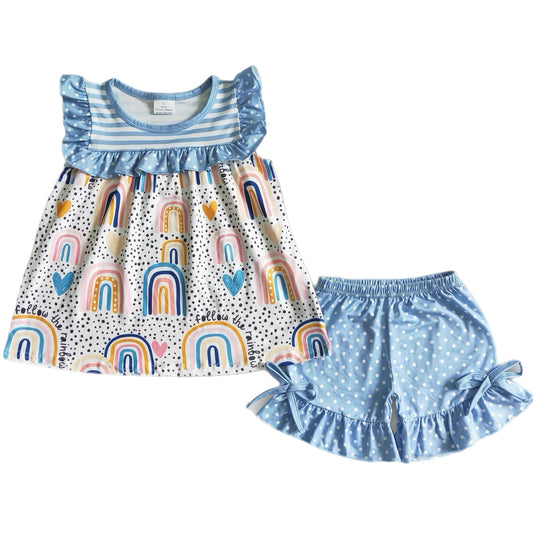 Rainbow “Follow Your Heart” Tank Summer Set