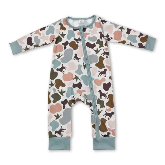 Retro camo zippy sleeper